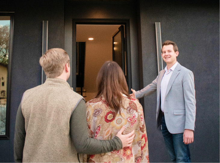 Tyler giving a tour of a home